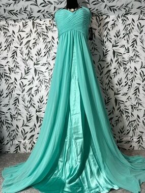 Bari Jay Cinderella Gown Tulle Mint Green Sz 10 New Prom Bridesmaid Wedding #C
